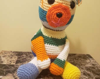 Crocheted Rainbow Bear
