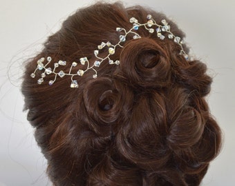 Swarovski Crystal Hair Vine, Wedding Hair Accessories,Bridal Headpiece,Swarovski Crystal Hair Piece, Formal Hair Vine, Graduation Hair Vine
