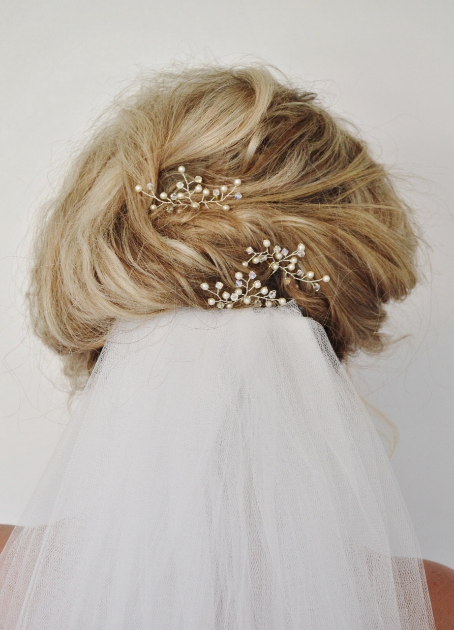 Wedding Hair Accessories Bridal Hair Pins Swarovski Pearl Etsy