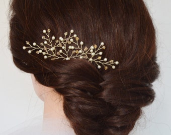 Golden Crystal Hair Pins, Gold Crystal Wedding Hair Accessories, Gold Bridal Hair Pins, Golden Leaf Pins, Golden Blend Hair Pins, Set of 3