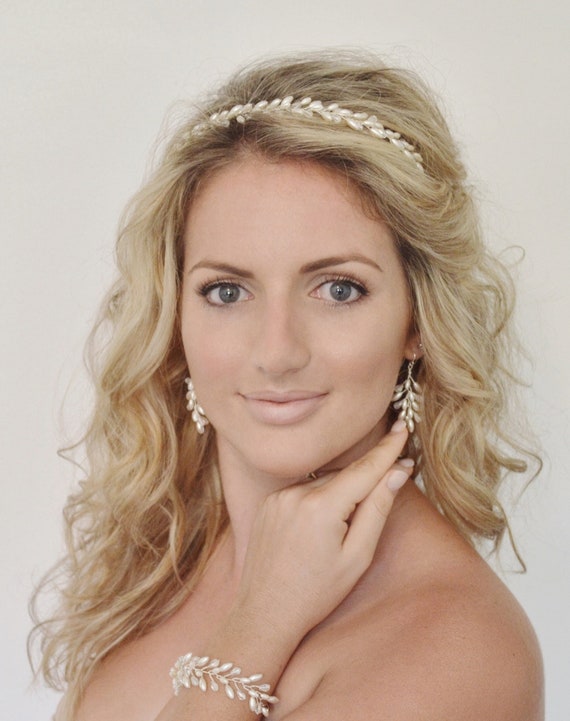 Bridal Headband Grecian Bridal Headpiece Wedding Headband Etsy