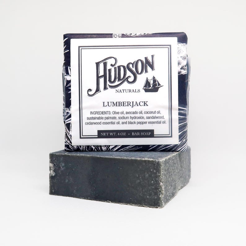 Lumberjack Soap: Cedar, Sandalwood & Black Pepper - Handmade Vegan Bar image 1