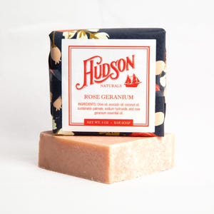 Rose Geranium Natural Soap Bar – Handmade, Plant-Based, Sensitive Skin, Gifts, Small Batch Cold-Pressed