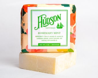 Rosemary & Mint Soap – Handmade, Energizing Herbal Bar, Natural Cold-Process Cleansing