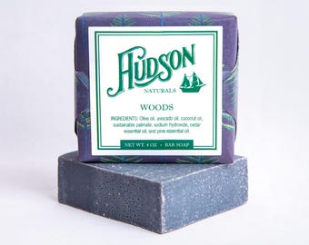 Woods Soap – Handmade Cold-Process Bar, Earthy Cedarwood & Pine Scent, Natural Skincare