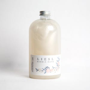 Leisl Bubbe Bath – Handmade Floral Bubble Bath, Bergamot, Jasmine & Cedarwood Scent, Natural Skincare