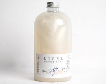 Leisl Bubbe Bath – Handmade Floral Bubble Bath, Bergamot, Jasmine & Cedarwood Scent, Natural Skincare