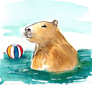 Capybara Grußkarte