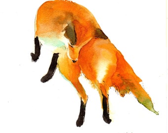 Leaping Fox greeting card