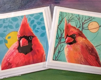 Cardinal Pair-Greeting cards