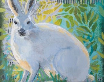 Snow Hare greeting card