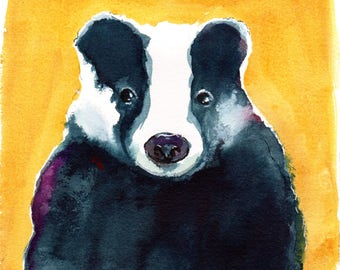 Badger greeting card