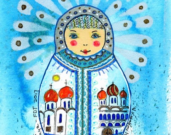 Matryoshka greeting card