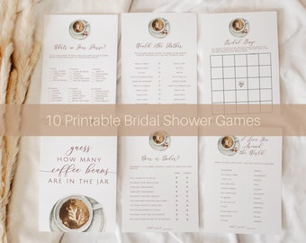 Love is Brewing Game Bundle, Coffee Bridal Shower, Bridal Shower Game Kit, Printable Bridal Shower Games, Bridal Brunch Download, B3