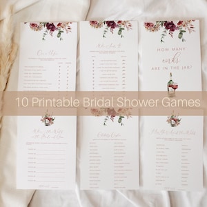Wine Bridal Shower Game Bundle, Bridal Shower Game Kit, Editable Bridal Shower Games, Printable Shower Games, Wine Tasting, Winery Shower