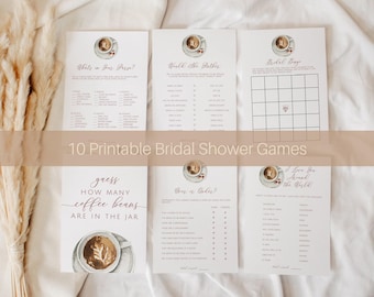 Love is Brewing Game Bundle, Coffee Bridal Shower, Bridal Shower Game Kit, Printable Bridal Shower Games, Bridal Brunch Download, B3