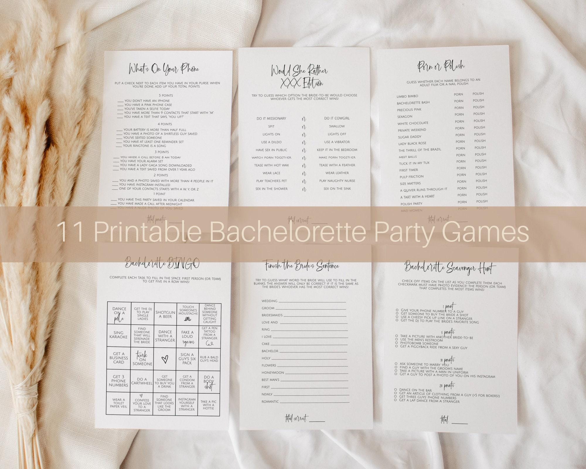 Printable Bachelorette Party Games, Bachelorette Party Game Bundle, Fun Bachelorette Games, Bachelorette Games Instant Download,