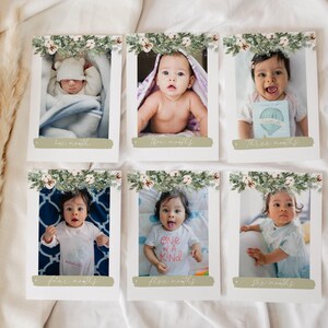 ASPEN Winter ONEderland First Year Photo Banner Printable, Winter Birthday Decor, 12 Months Photo Banner, Christmas Birthday, Boy Birthday
