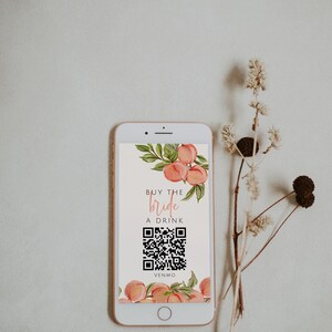 Peaches Bachelorette Drink Card Template, Bachelorette Venmo Card, Buy the Bride a Drink, Savannah Hen Party, Where My Peaches At