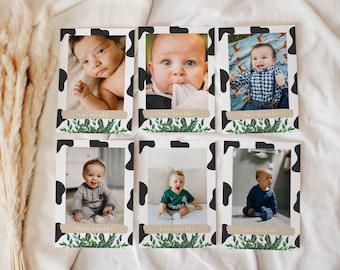 Cowboy Fotobanner Zum 1. Geburtstag – 13 Monats-Fotos, Bauernhof-Thema, Für Baby-Junge Oder -Mädchen