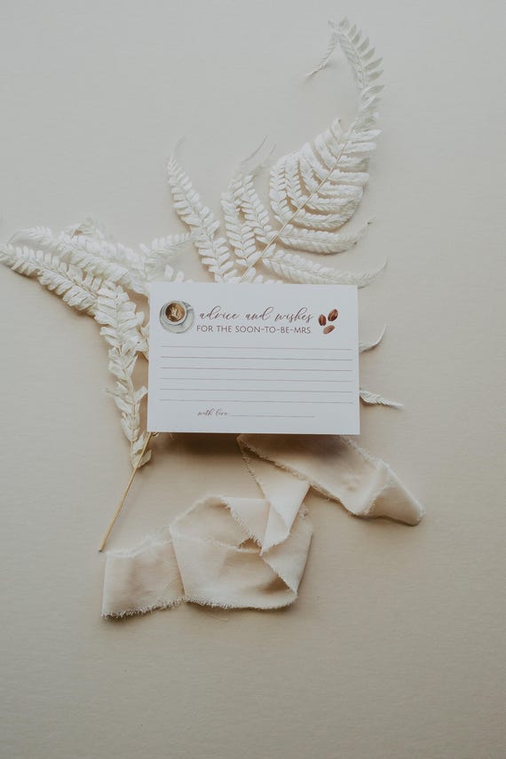 Love is Brewing Advice Card Template, Coffee Bridal Shower, Advice for the Bride-to-Be, Editable Shower Game, Bridal Brunch Download, B3