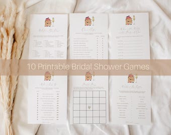 Brunch and Bubbly Game Bundle, Bridal Shower Game Kit, Editable Bridal Shower Games, Printable Shower Games, Bridal Brunch Download, B1