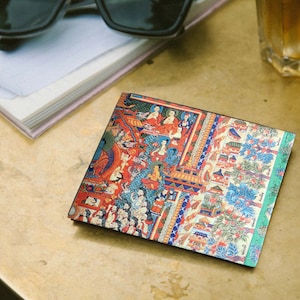 Thang-ka, Paper Wallet, Customized Wallet, Best Man Gift, Purse, Wanderlust Gift, Custom Text On Your Wallet, Personalized Name, Purse