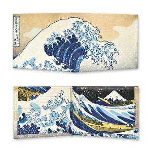 The Great Wave Of Kanagawa, Paper Wallet, Customized Wallet, Wallets, Personalized Wallet, Personalized Gift, Lightweight, Best Man Gift image 2