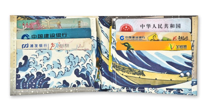 The Great Wave Of Kanagawa, Paper Wallet, Customized Wallet, Wallets, Personalized Wallet, Personalized Gift, Lightweight, Best Man Gift image 3
