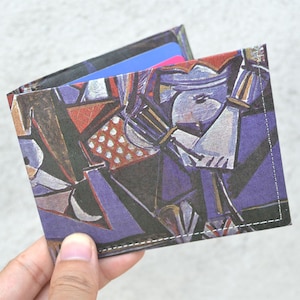 Chica adolescente por Picasso tyvek billetera de papel cartera cartera plana, cartera impermeable, cartera delgada para hombres, cartera linda 100% hecho a mano por ETstudio