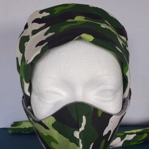 Camo Scrub Cap and Mask for nurses, doctors, operating room, foot nurse, dentist, veterinarian