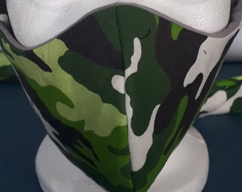 Camo Face Masks (Adult or Child)   100% Cotton  Washable  Reversible Ready To Ship