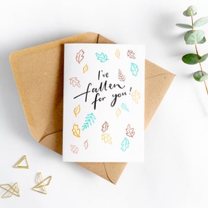I’ve Fallen For You Card - imprimé sur du papier respectueux de la terre à partir de tasses à café recyclées