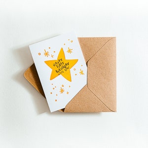 Carte d’anniversaire pour 1 an - « Joyeux premier anniversaire petite étoile »