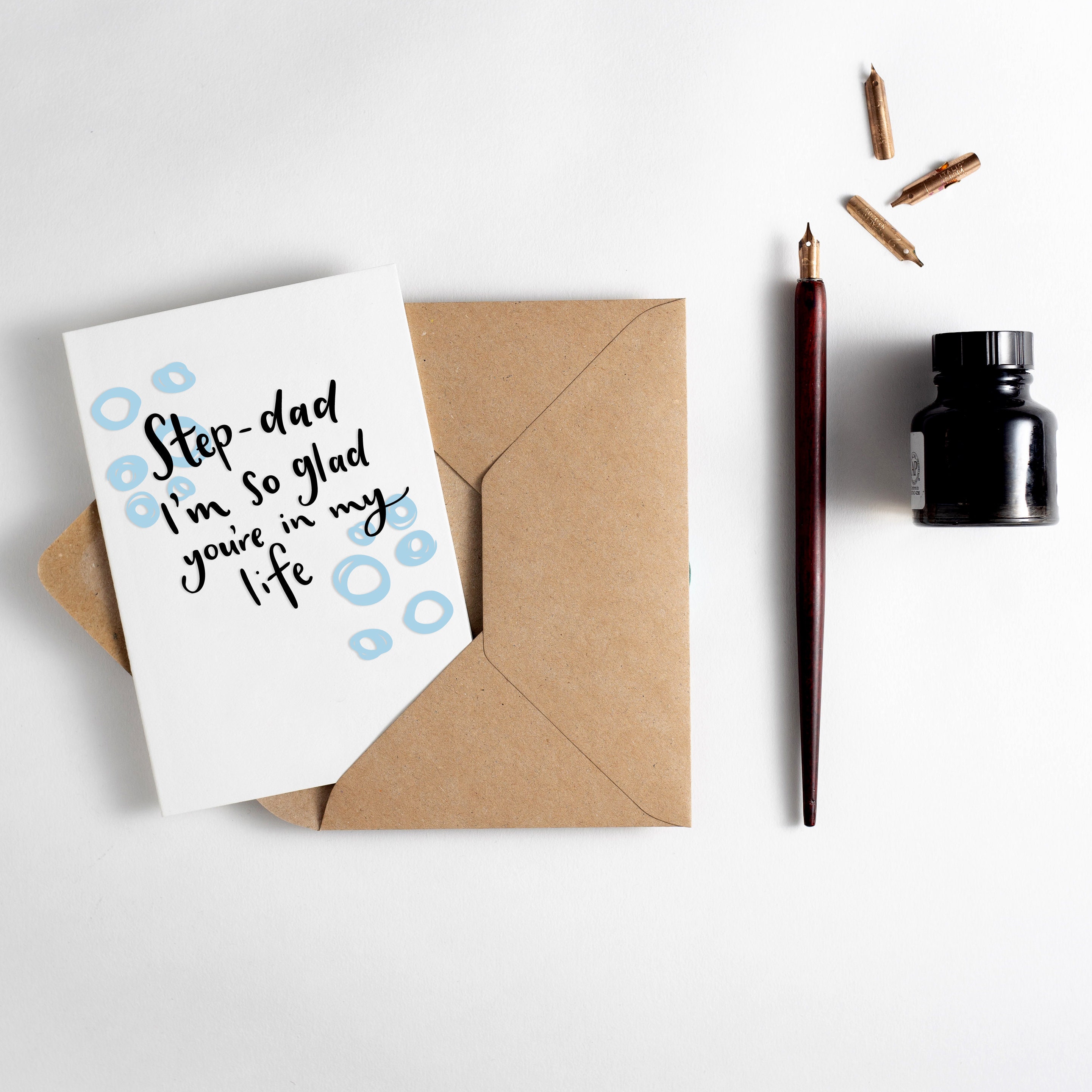 Step Dad I M So Glad You Re In My Life Card Etsy