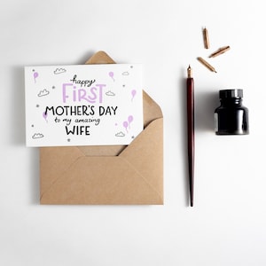 Happy First Mother's Day To My Amazing Wife Card