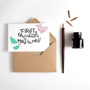 Premier Noel comme Mme et Mme Card
