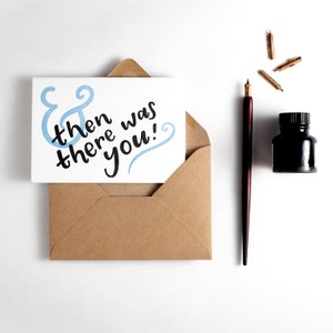 Et puis il y avait vous Letterpress Card - Carte d’amour, carte de Valentines, ou carte d’anniversaire