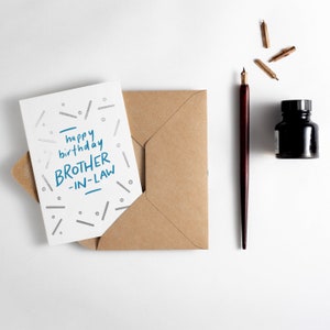 Alles Gute zum Geburtstag Schwager Schwager Foil Letterpress Karte
