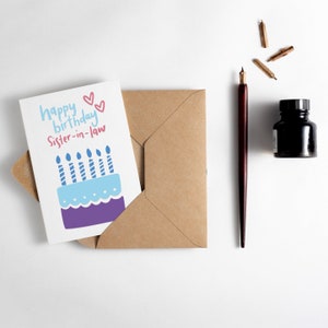 Joyeux anniversaire Belle-soeur Foil Letterpress Card