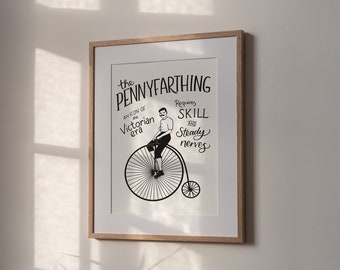 The Pennyfarthing Letterpress Art Print