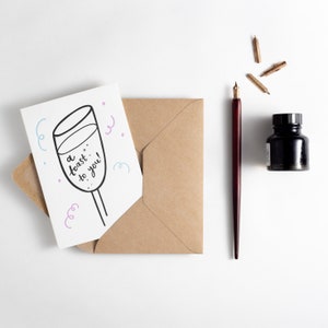 A Toast To You Card - Convient à l’anniversaire ou à toute autre célébration