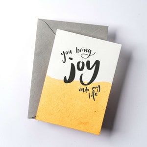 Traes alegría a mi vida Dip Dye Card