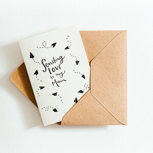 Senden Liebe zu meiner Mama Karte - gedruckt auf erdfreundlichem Papier aus recycelten Kaffeetassen