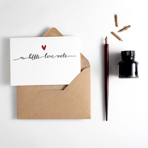 Eine kleine Liebe Note Karte