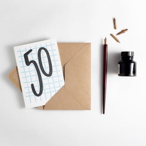 50 Fiftieth Birthday Card
