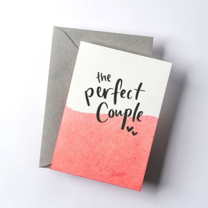 Tarjeta de tinte de inmersión de pareja perfecta