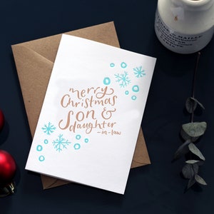 Frohe Weihnachten Sohn & Schwiegertochter Karte