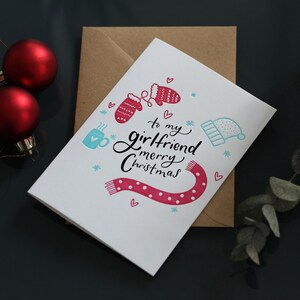 Carte typographique Joyeux Noël à ma petite amie