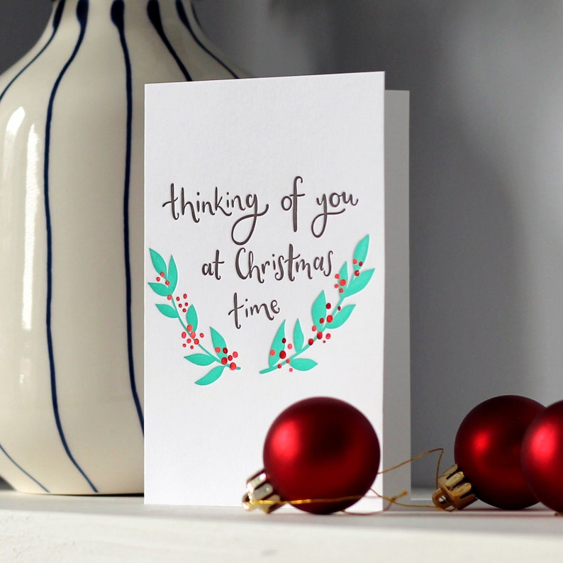 Thinking of You At Christmas Time Card  Etsy